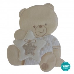 Iron-on Patch - Teddy Bear with Star -  Turtledove